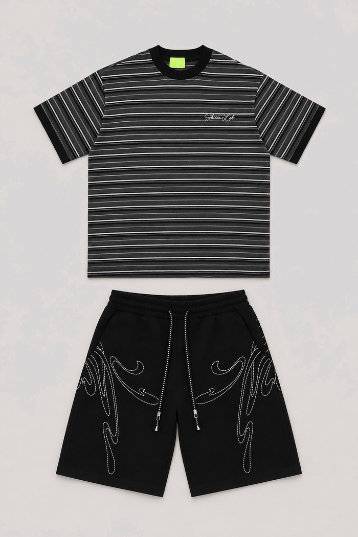 Camiseta Retro Carbono / Conjunto Negro Western