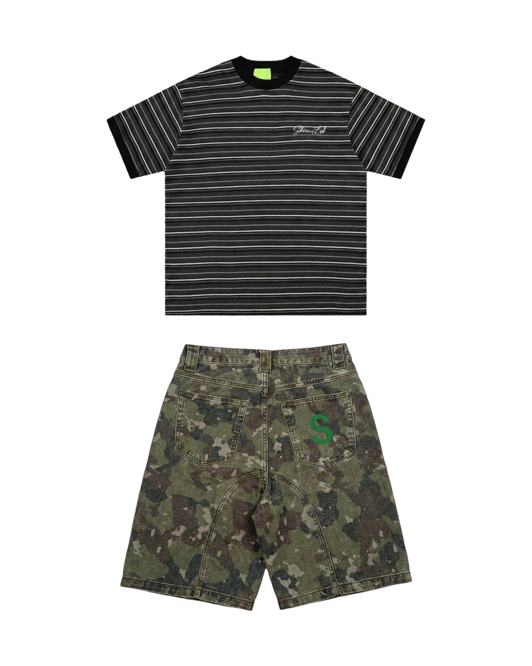 Retro Tee Carbon / Camo Set