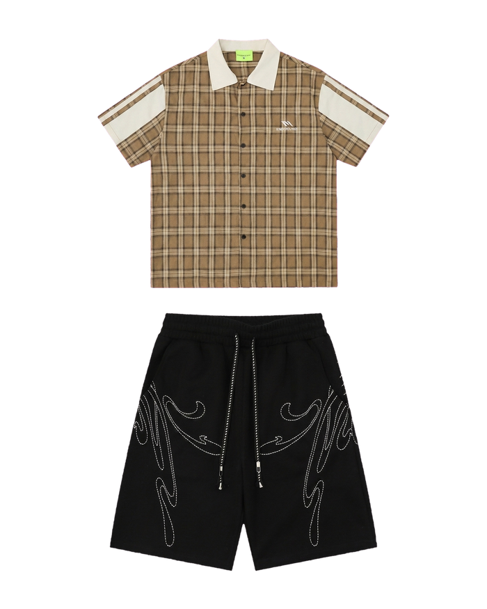 Check Camel / Western Black Set