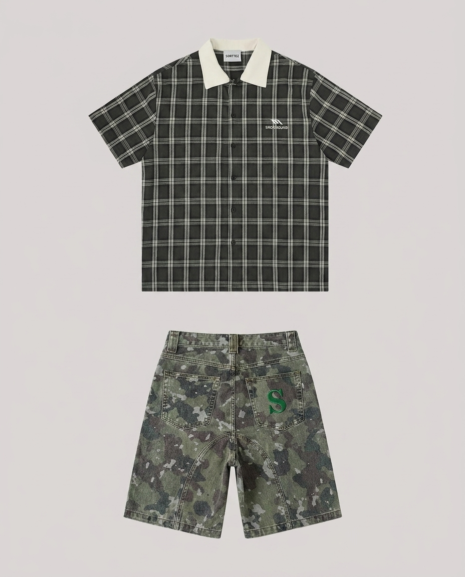 Check Carbon / Camo Camo Set