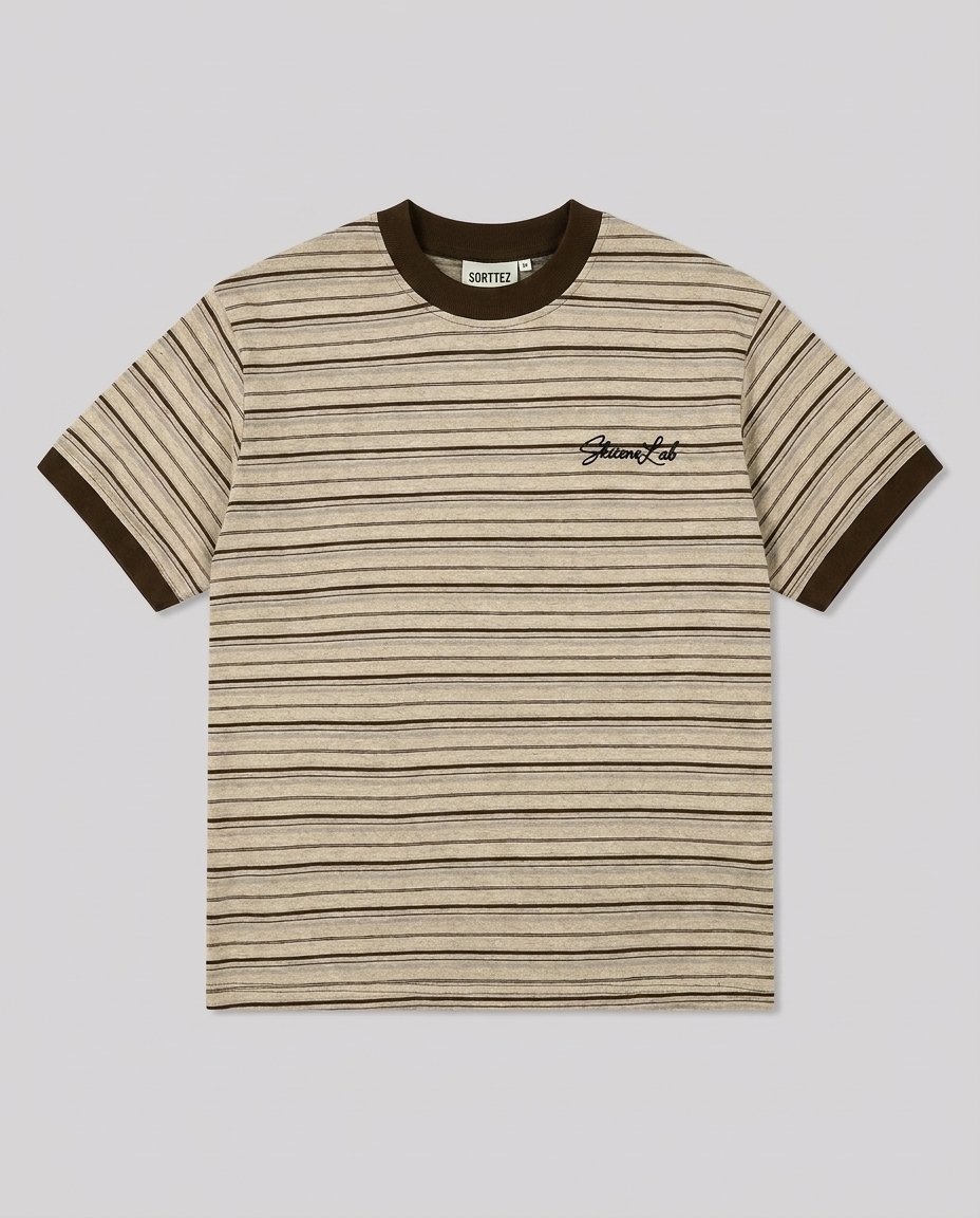 Retro Tee Beige / Gothic Navy Set
